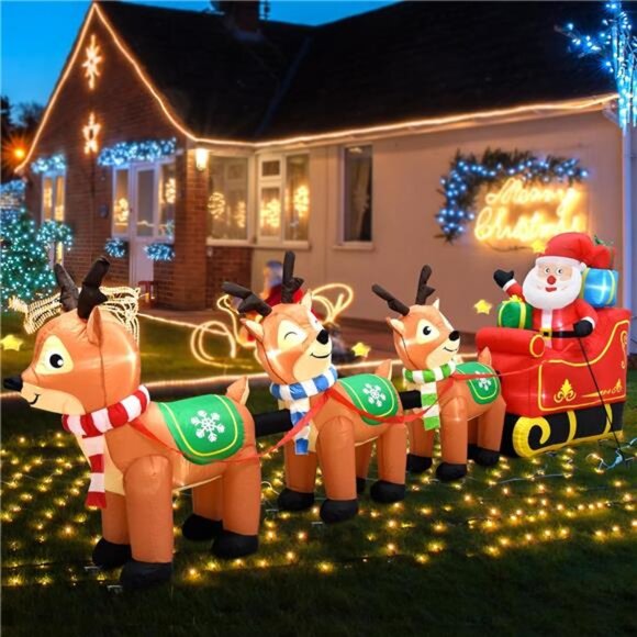 12 Ft Christmas Inflatables Outdoor Decorations Giant Blow Up Yard Decoration